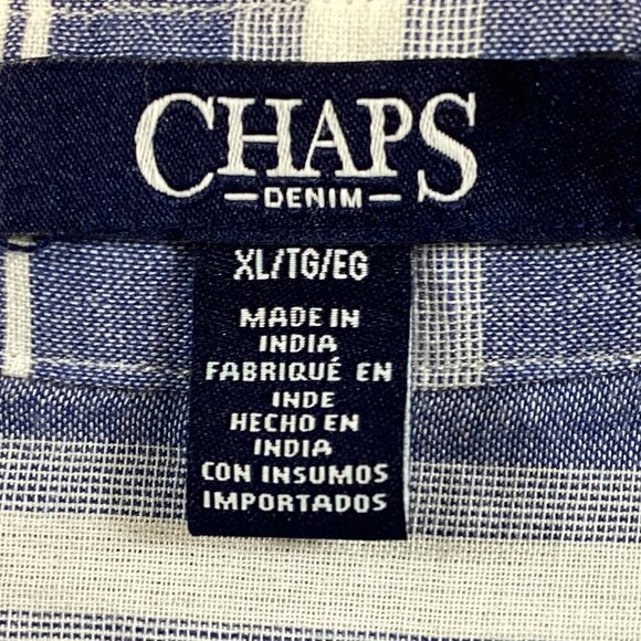 Chaps Cotton Blue & White Striped Shirt Women's Sz XL #253i - Picture 6 of 7